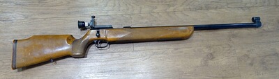 Einzellader Büchse Walther KKJ im Kaliber .22lr gebraucht, org. Diopter