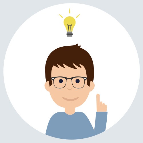 Eine Person mit erhobenem Finger
