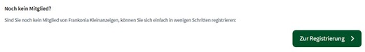 Screenshot der Registrierung