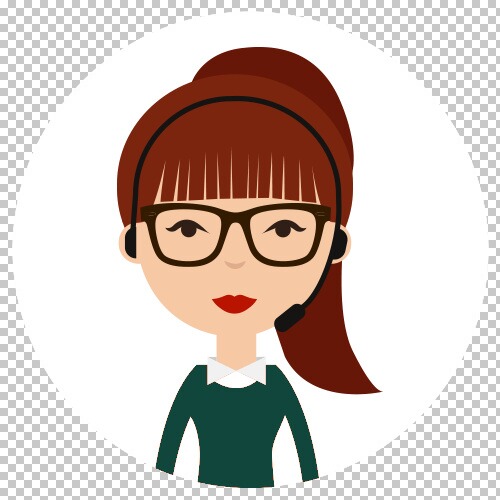 Eine Frau mit Headset