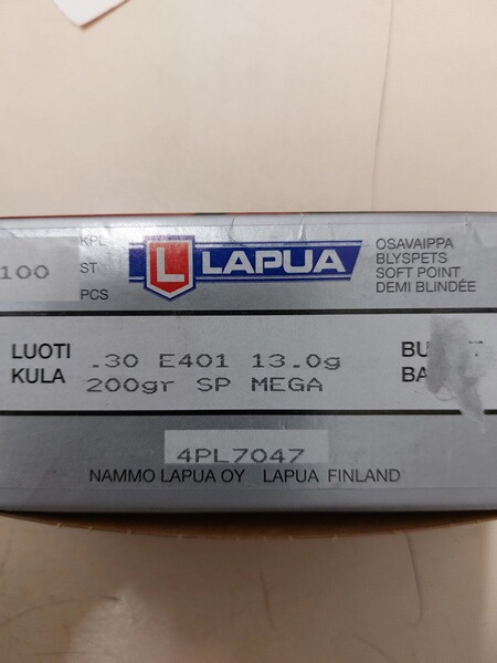 LAPUA MEGA Geschosse .30 / 13,0 g