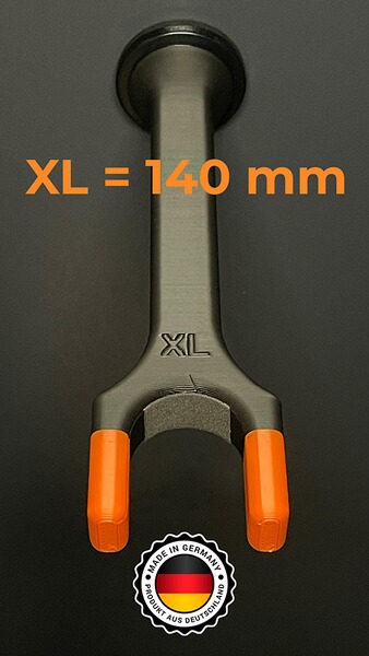 Langwaffenhalter / Gewehrhalter für Waffenschrank! Magnetisch! Größe XL (140mm) (weitere Gr. verf)