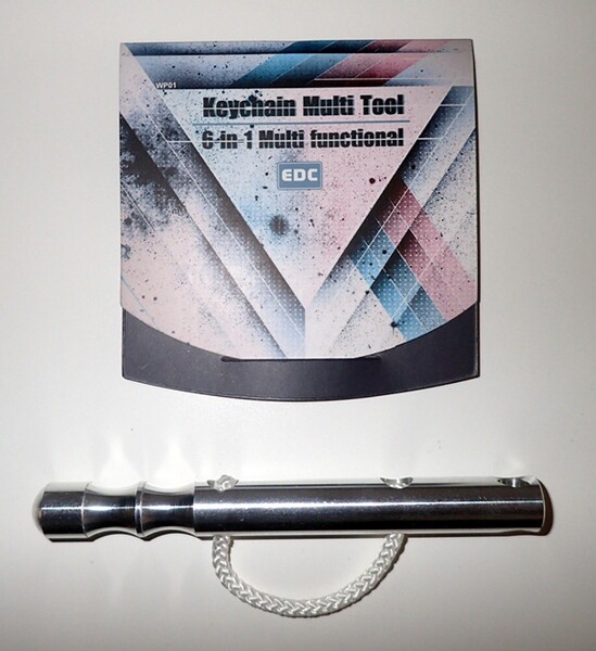 Kubotan (Schlagkraftverstärker), Aluminium, silber u. Roxon Multitool 6-in, neu!