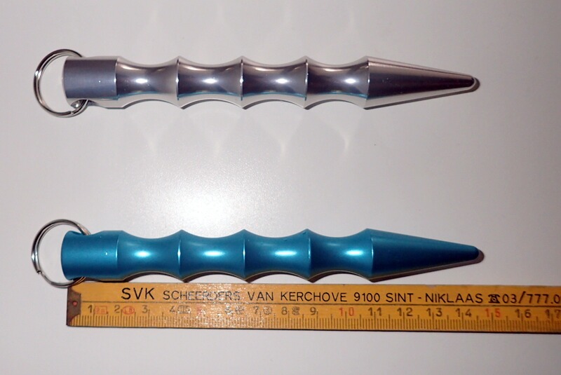 2 x Kubotane (Schlagkraftverstärker), Aluminium, türkis + silber, neu!