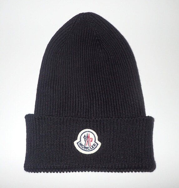 Moncler Mütze, Wolle, Herren, schwarz, gebraucht!