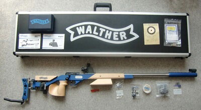 WALTHER, MOD. KK 200 TARGET, Kal. .22 Lr., MIT DIV. ZUBEHÖR IM ORIGINALKOFFER, AUS 1. HAND, TOP!!!