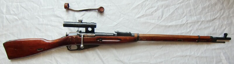 MOSIN NAGANT / INFANTERIEGEWEHR, MOD. 91/30 SNIPER VON 1944, Kal. 7,62x54R, ZF AUF SEITENMONTAGE!!!