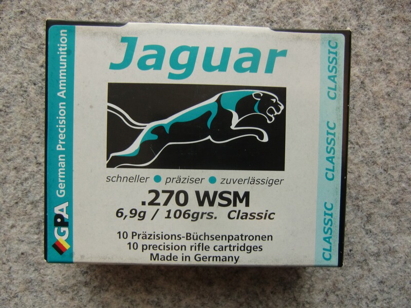 MUNITION: 10 PATRONEN KAL. .270WSM, AB LAGER LIEFERBAR!!!