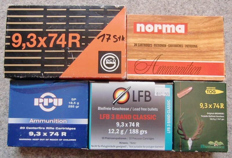 MUNITION: 77 PATRONEN KAL. 9,3x74R, AB LAGER LIEFERBAR!!!