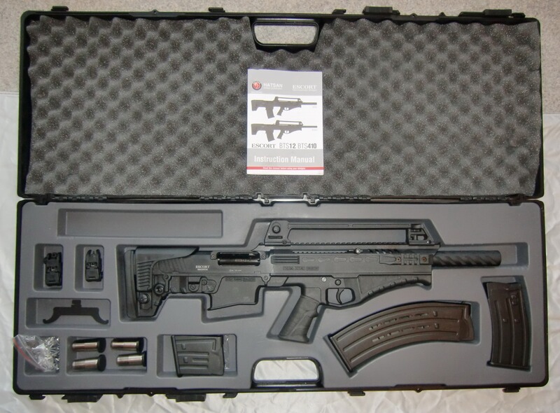 NEUHEIT: BULLPUP-SELBSTLADEFLINTE ESCORT BTS12, Kal. 12/76, MIT EINSTECKMAGAZINEN & TOP AUSSTATTUNG!