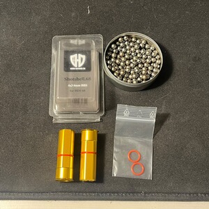 Alu Shotshells Kal. 68 ( Home Defence 24) für 4x3 6mm BBs für HDS68/TS68, inkl. ca.150 6mm, NEU