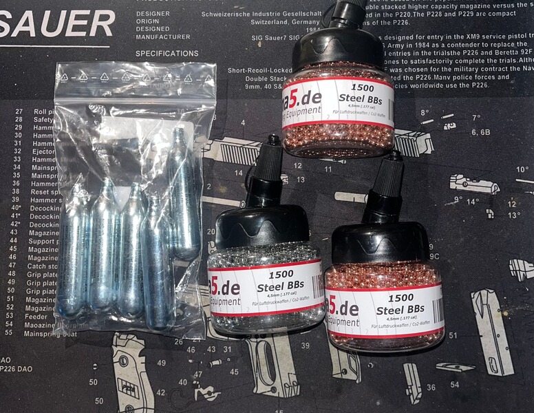 4,5mm Stahl bbs, 5 CO2 Kapseln