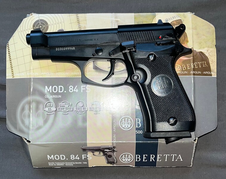 Beretta M84 FS 4,5 mm Stahl BB Co2-Pistole Blowback Vollmetall