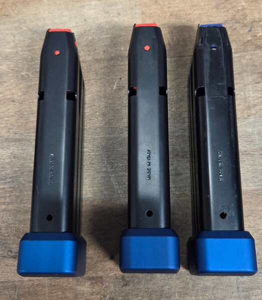 3 × Walther PPQ/ PDP Magazine mit blauen Aluboden, neu