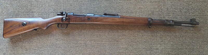 Repetierbüchse Mauser K98 Portugal 1937 im Kaliber 8x57 JS mit Nußholzschaft, gebraucht