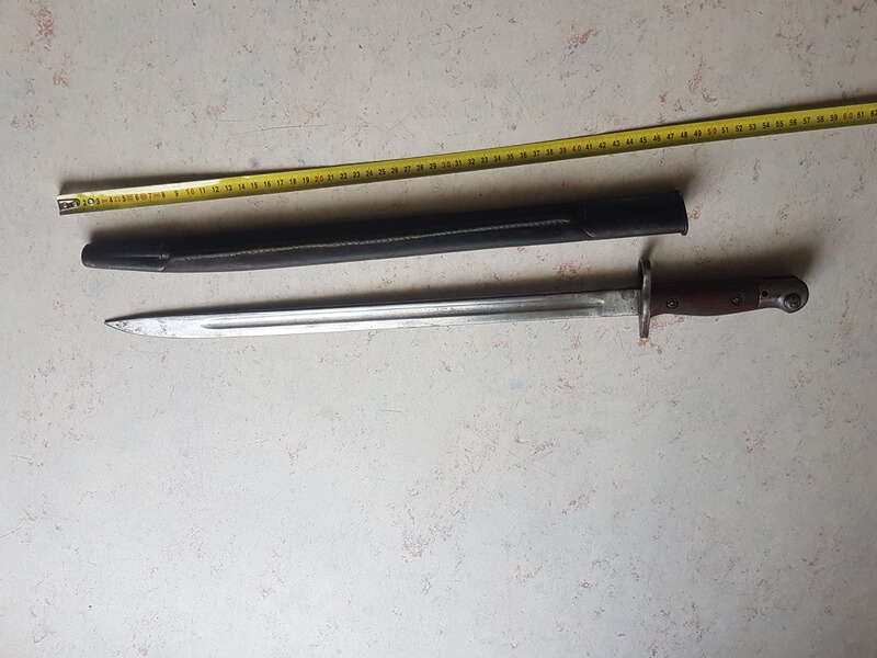 Enfield 1907 Bajonett mit Lederscheide