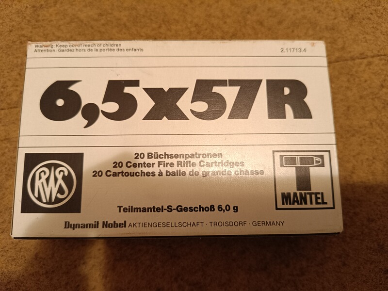 RWS 6,5x57 R Teilmantel-S-Geschoß 6,0g
