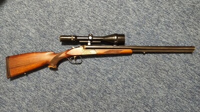 Drilling Simson (Suhl) 12/70, 7x65R, 5,6x50R Mag Einstecklauf, Schmit&Bender 2,5-10x56