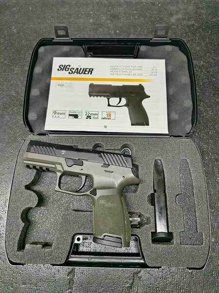 Sig Sauer P320 Schreckschusspistole OD Green 9mm PAK 2 Magazine