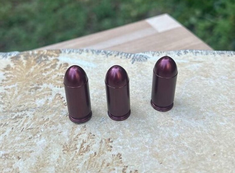 Pufferpatronen .45 ACP Aluminium 3 Stück Pufferpatrone Übungspatronen Rot