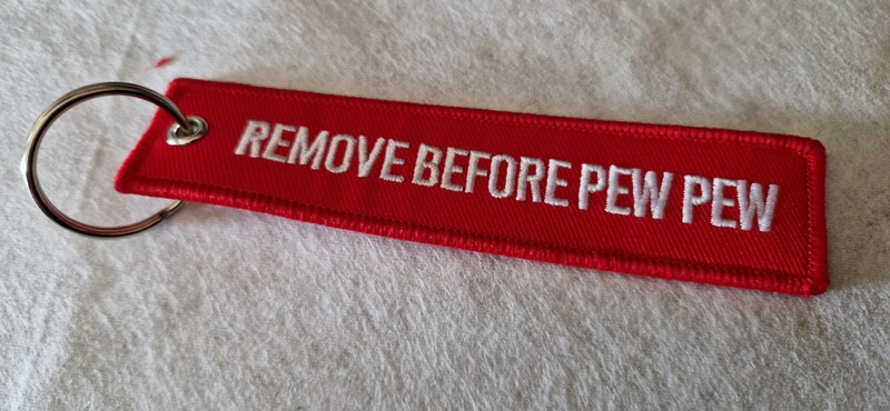 Schlüsselanhänger Sicherheitsfahne PEW PEW Safety Flag