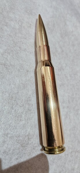 DEKO Patrone 50 BMG mit Messinggeschoss