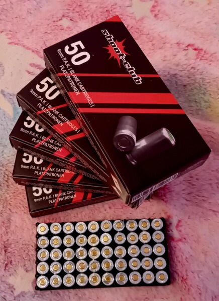 250 Schuss Pobjeda Knallkartuschen 9mm PAK