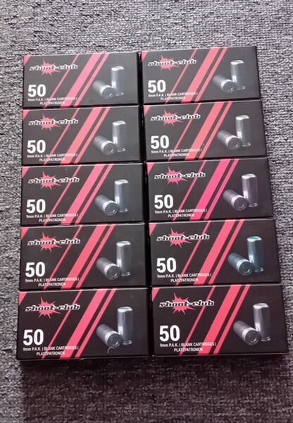 500 Schuss Pobjeda Knallkartuschen 9mm PAK
