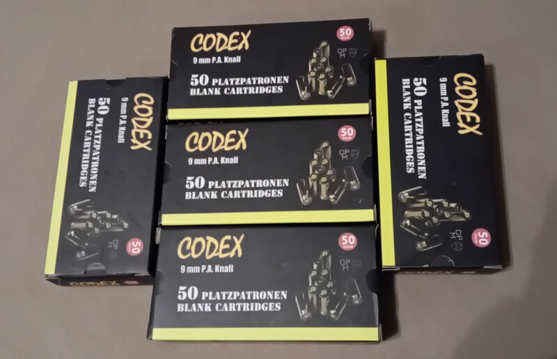 250 Schuss Codex Knallkartuschen 9mm PAK