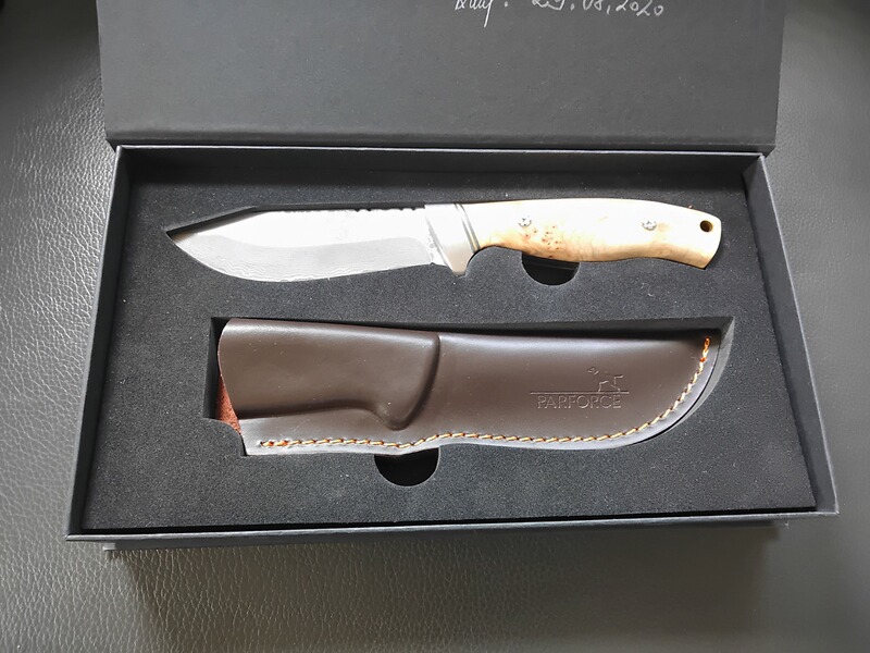 Parforce Damast Jagdmesser Outdoor Messer