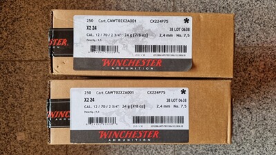 500 Trappatronen von Winchester, Kal. 12/70, 2,4mm, 24 Gramm