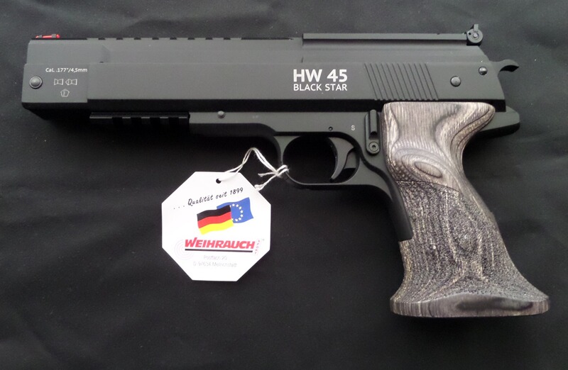 Luftpistole Weihrauch HW45 Black Star 4,5 mm Diabolo HW 45