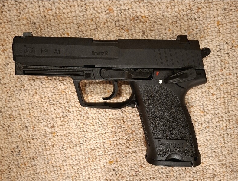 Airsoft Pistole Heckler und Koch P8, Vollmetall GBB H&K Softair