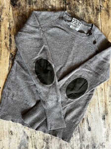 Cashmeremix Pullover mit Armpatches braun