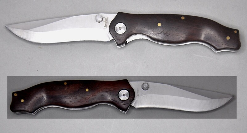 Linder Einhandmesser mit Holzgriffschalen