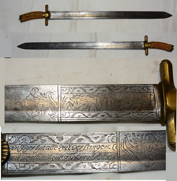 Historisches Jagdschwert, 18. Jahrhundert