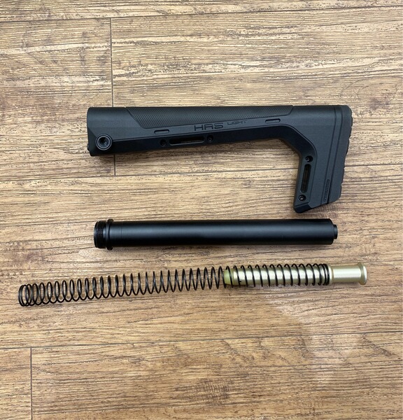 Hera Arms HRS LIGHT AR15 Schaft inkl. A2 Buffertube und Feder, Komplettset für Umbau
