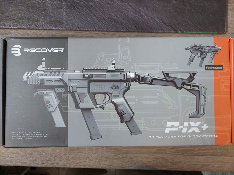 Recover Tactical P-IX+ Basiskit mit Schaft für Glock 17 Gen 5 (Schwarz)