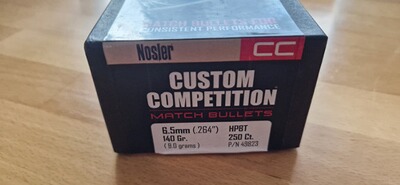 Nosler Geschosse 6,5mm .264, 140 grain Custom COMPETITION HPBT 250 Stück