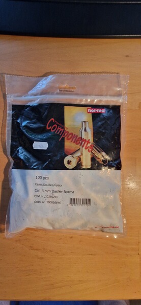 100 Stück Norma Hülsen 6 mm Dasher Neu