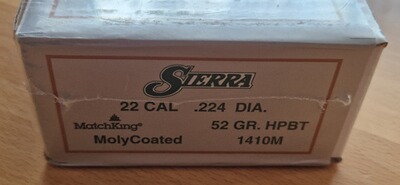 Sierra Geschosse .224 3,4g/52grs. HPBT Moly .224 (5,6 mm)