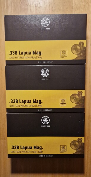 50 Schuss .338 Lapua Mag. RWS TARGET ELITE PLUS 300gr - 50St.