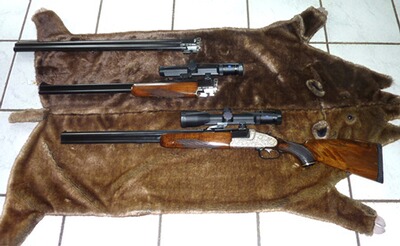 Krieghoff Seitenschloss-Kombination Mod. Ulm BDB/BBF/BDF - 1a Zustand und Schussleitung