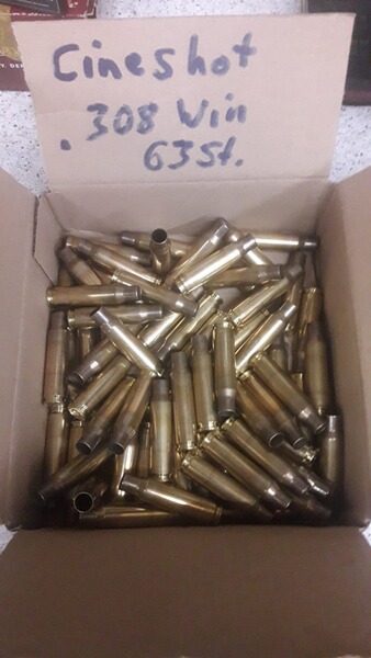 Patronen Hülsen .308 Win Cineshot 63 Stk. 1 x geschossen Wiederlader