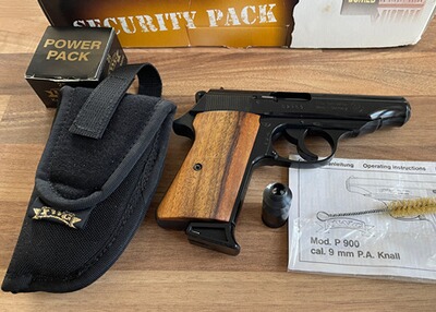 Sammlerstück IWG P900 Security Pack (Walther PP Nachbau) in 9mm PAK