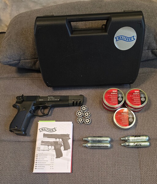 Walther CP88 Competition * schwarz * CO2- Pistole * 4,5mm * Diabolo * inkl. Zubehörpaket