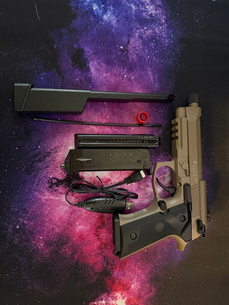 Cyma M9A1 mit Metallschlitten Komplettset AEP 6mm BB Tan - MosFet / LiPo Version