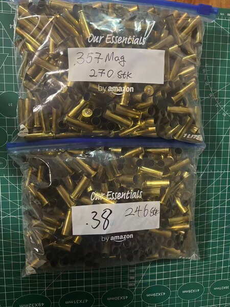 .357 Mag 270Stk und .38 Spl Hülse 246 Stk