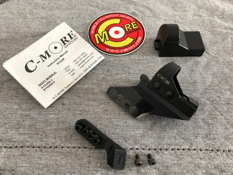 C-MORE RTS 2 Red Dot + Original TANFOGLIO Microdot Montage und Daumenauflage TOP-Zustand