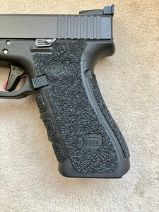 GLOCK Anti-Rutsch Sticker / Griff-Aufkleber / Griffschale Aufsatz gefertigt f. folg. Glock Modelle